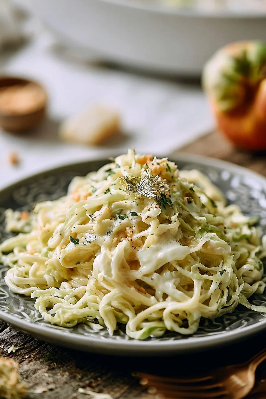 Cabbage Noodles Alfredo