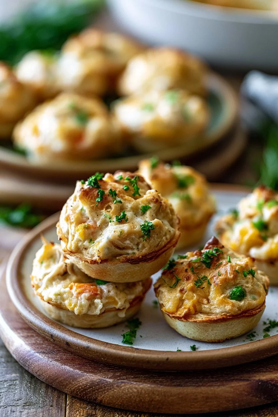 Chicken Pot Pie Bites with Biscuits