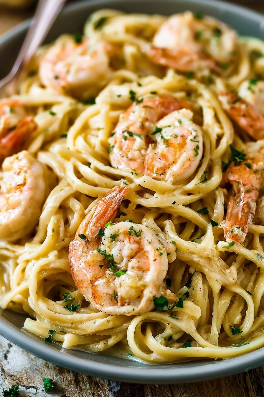 Creamy Garlic Shrimp Pasta