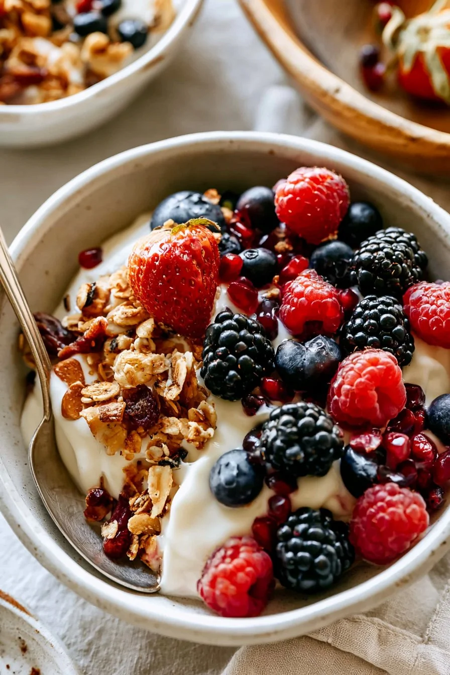 Quick and Easy Greek Yogurt Bowls with Berries