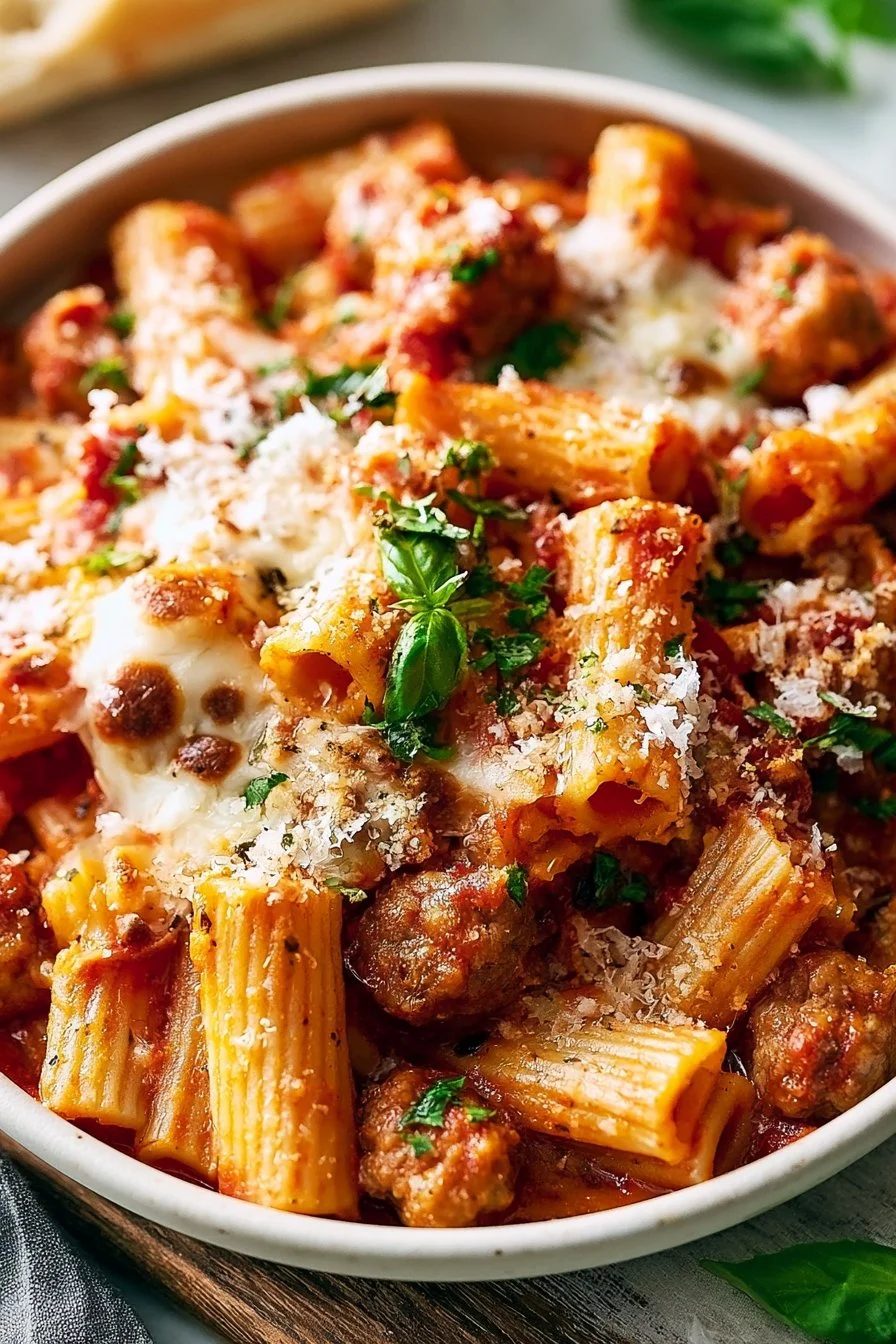 Italian Sausage Baked Ziti