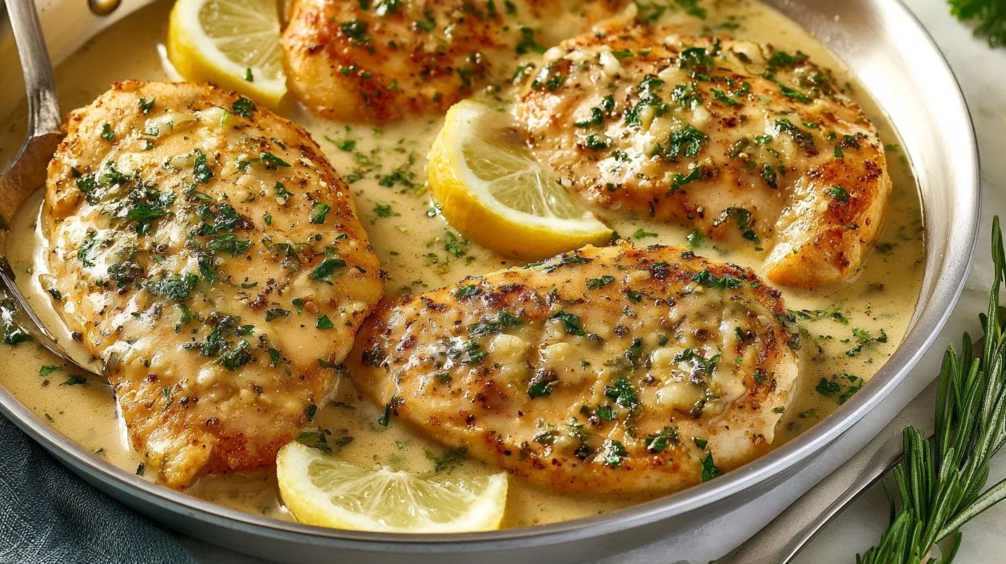 Delicious Garlic Parmesan Chicken ready to be served