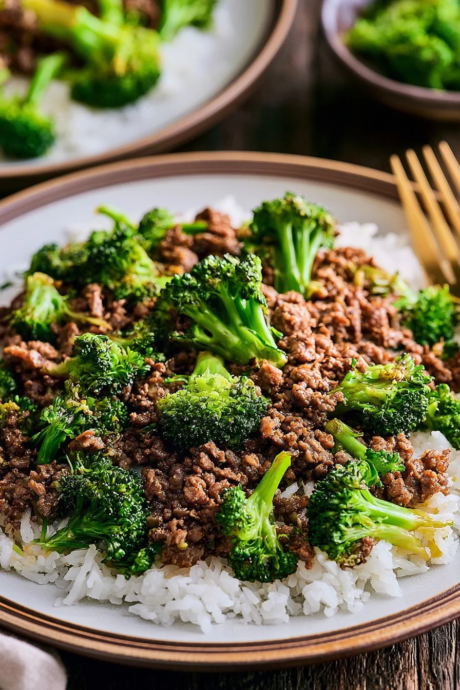 Ground Beef and Broccoli