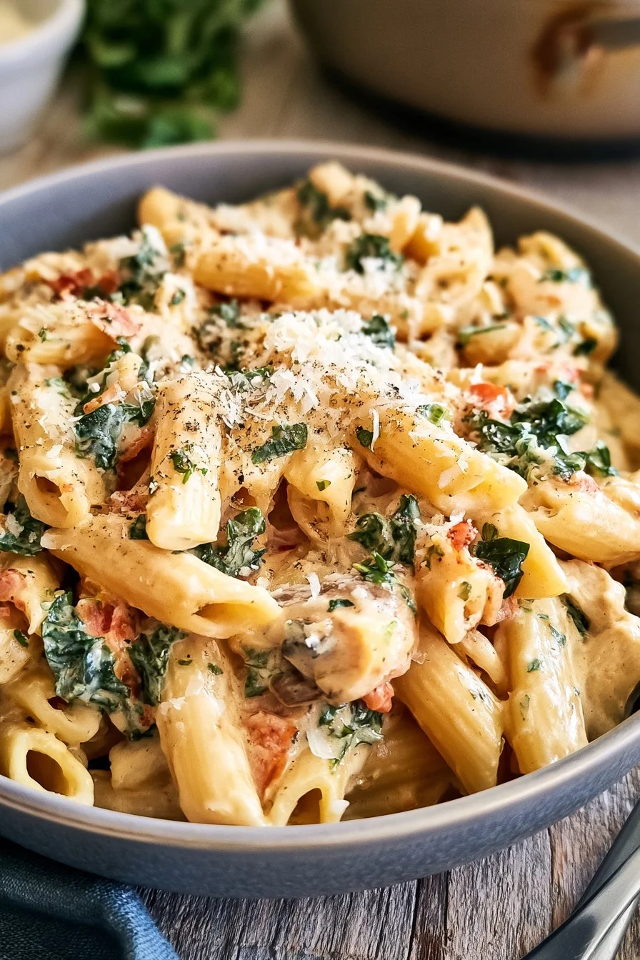 One Pot Creamy Chicken Pasta