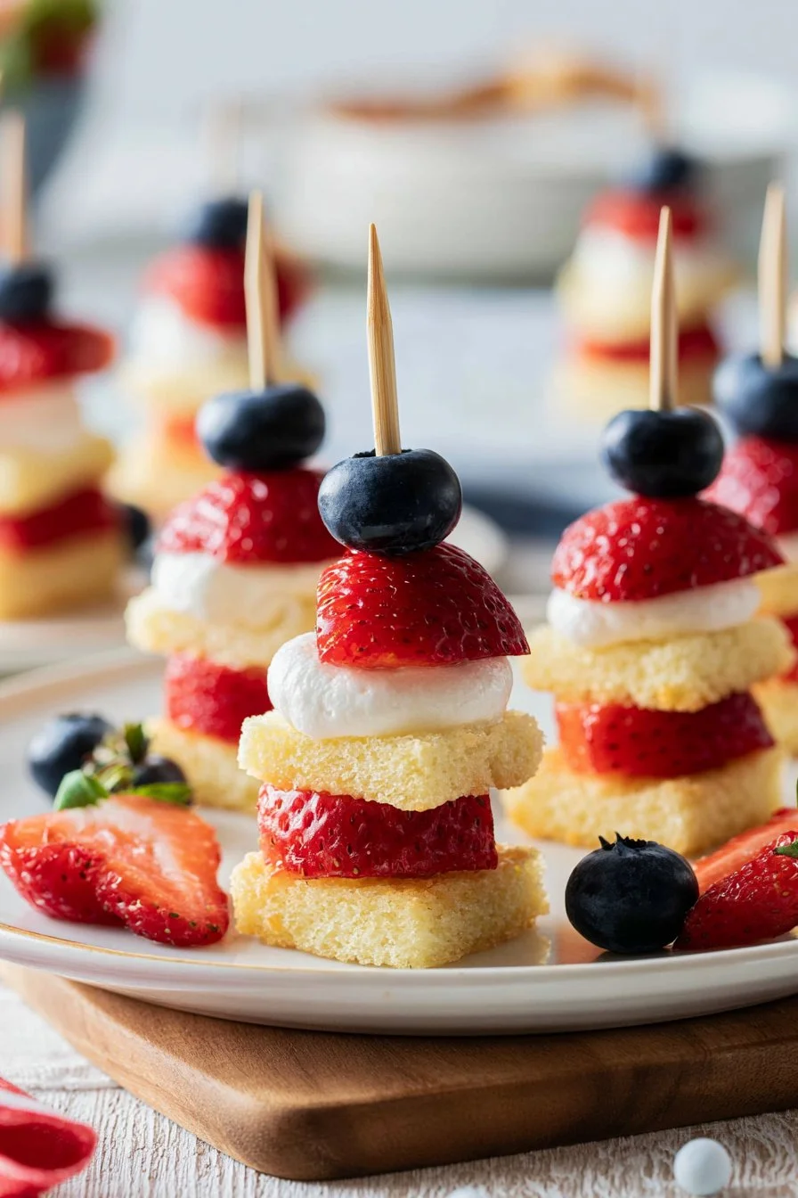 Patriotic Shortcake Skewers