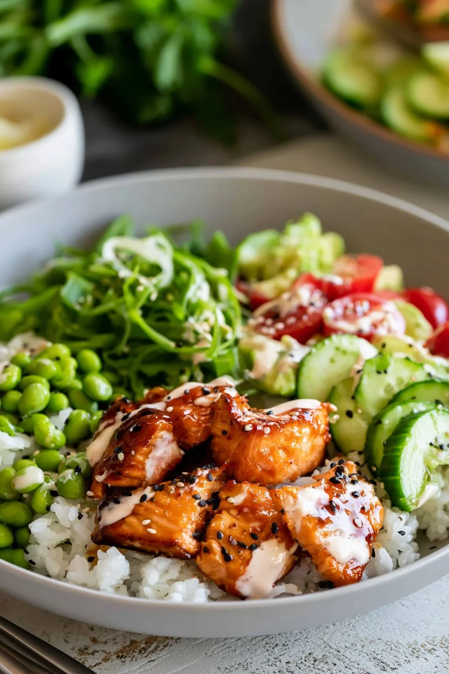 Teriyaki Salmon Rice Bowl