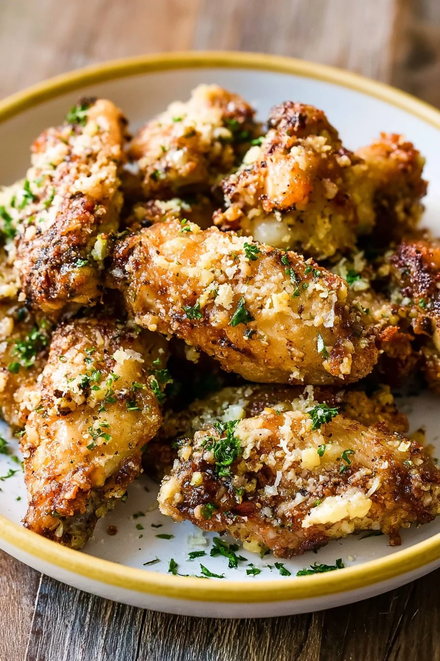 Air Fryer Garlic Parmesan Wings