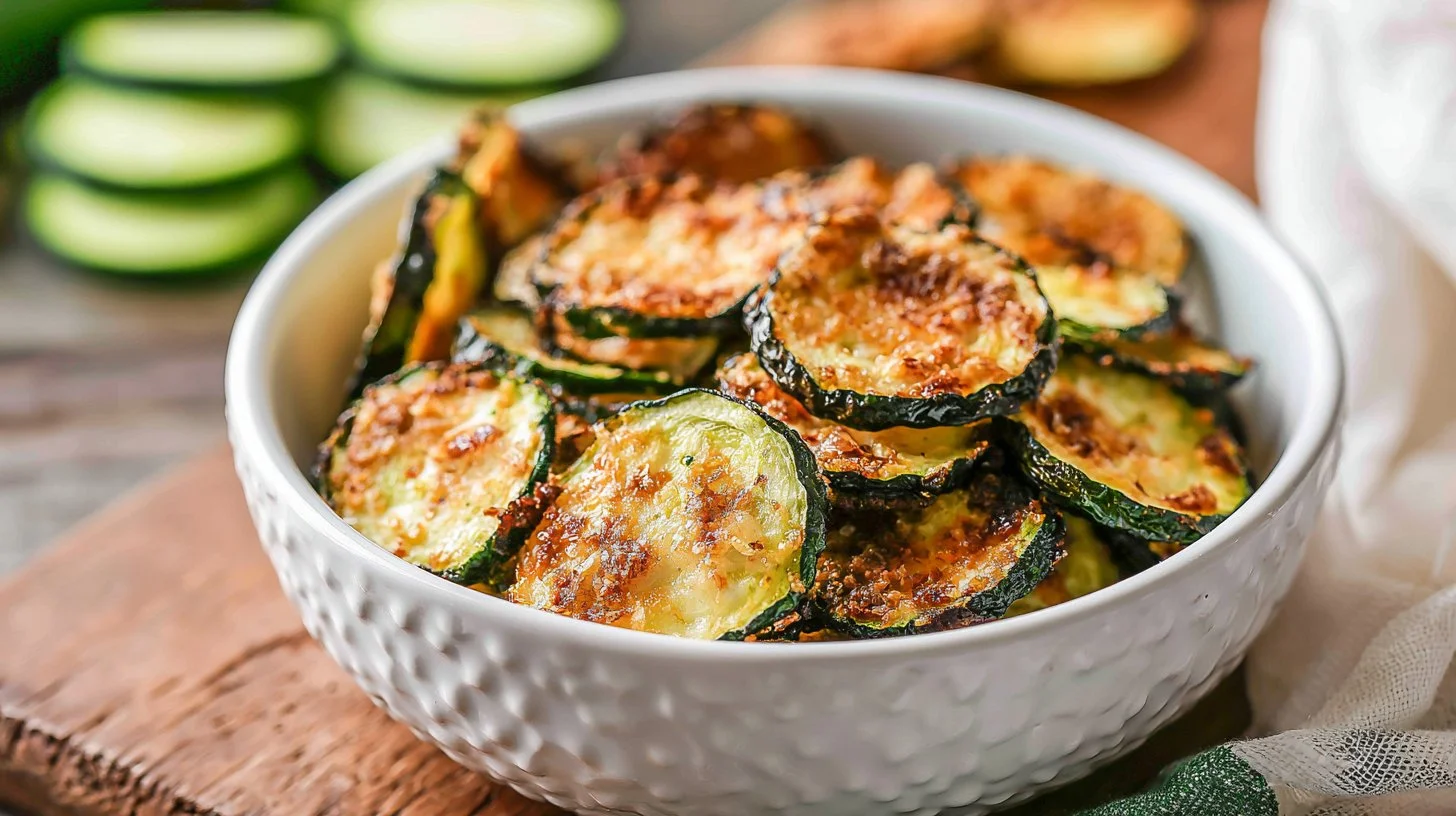 Air fryer zucchini chips - crispy and healthy snack recipe