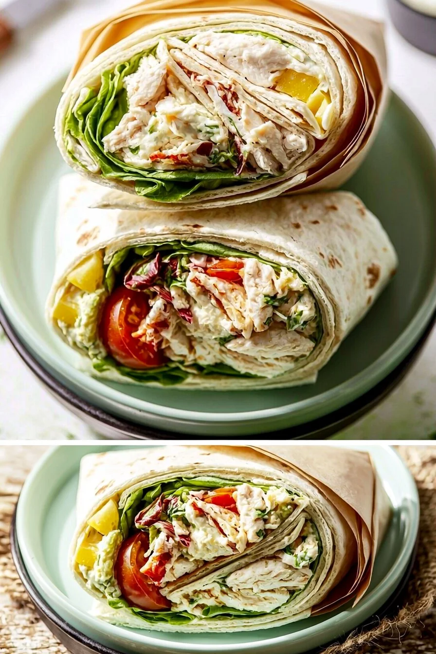 Easy Lunchbox Ideas: Chicken Sandwich Wraps