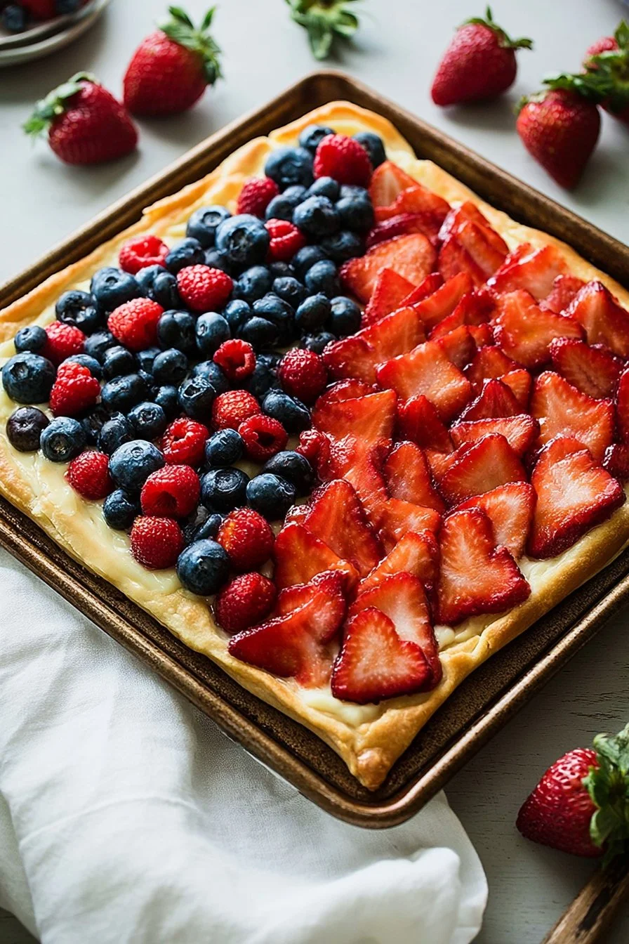Fourth of July Fruit Pizza