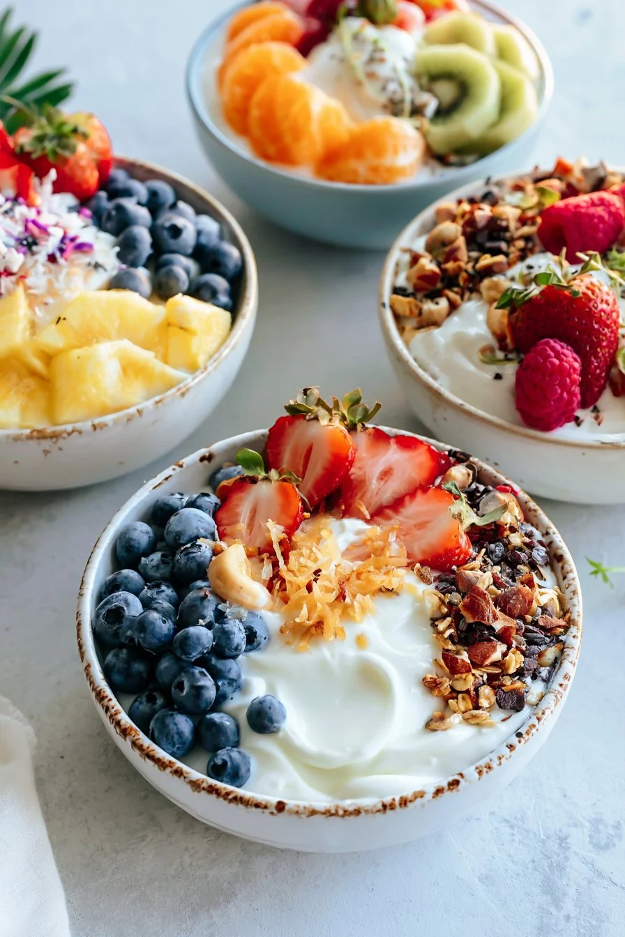 Greek Yogurt Breakfast Bowls with Toppings